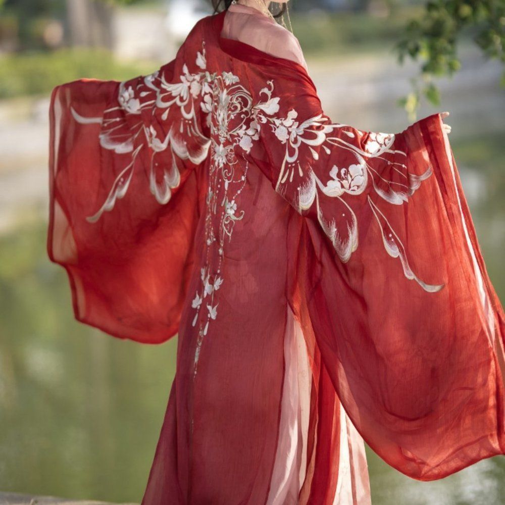 Butterfly Iris Embroidered Floral Gown Set | Women Maxi Dress Prom #M29